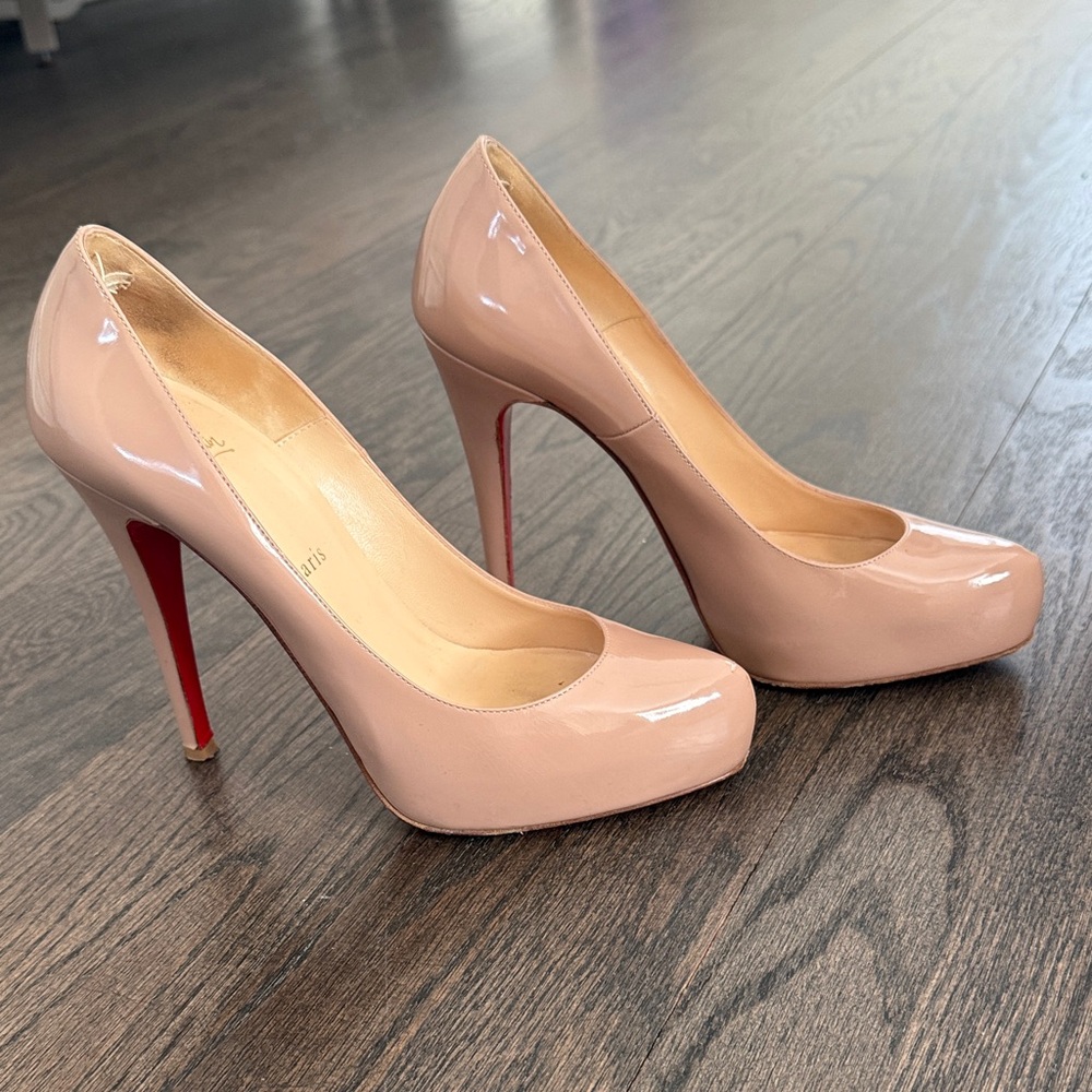 Christian Louboutin Nude Patent Leather Heels